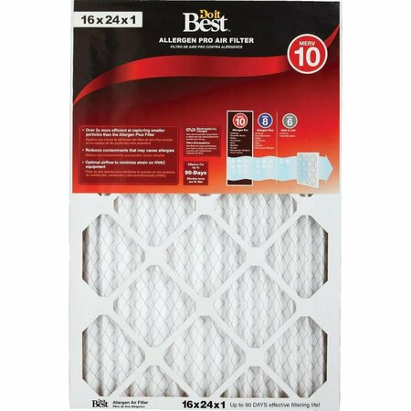 16 In. X 24 In. X 1 In. MERV 11 Furnace Filter